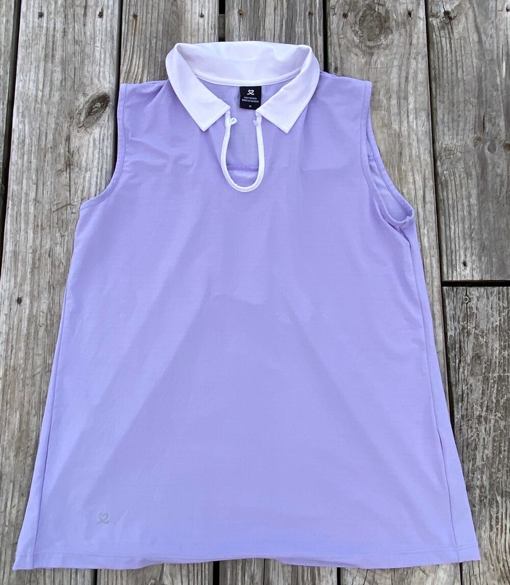 Daily Sports Sleeveless Polo Shirt - Golf, Tennis - Purple - Size M